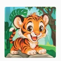 Магнитные пазлы для малышей &laquo;Зверята&raquo;, книга 3 в 1, Крошка Я