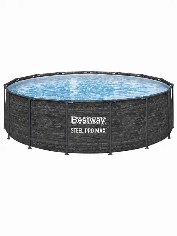 Бассейн каркасный Steel Pro Max, 457&times;122 см, круглый, цвет графит, 561PH Bestway