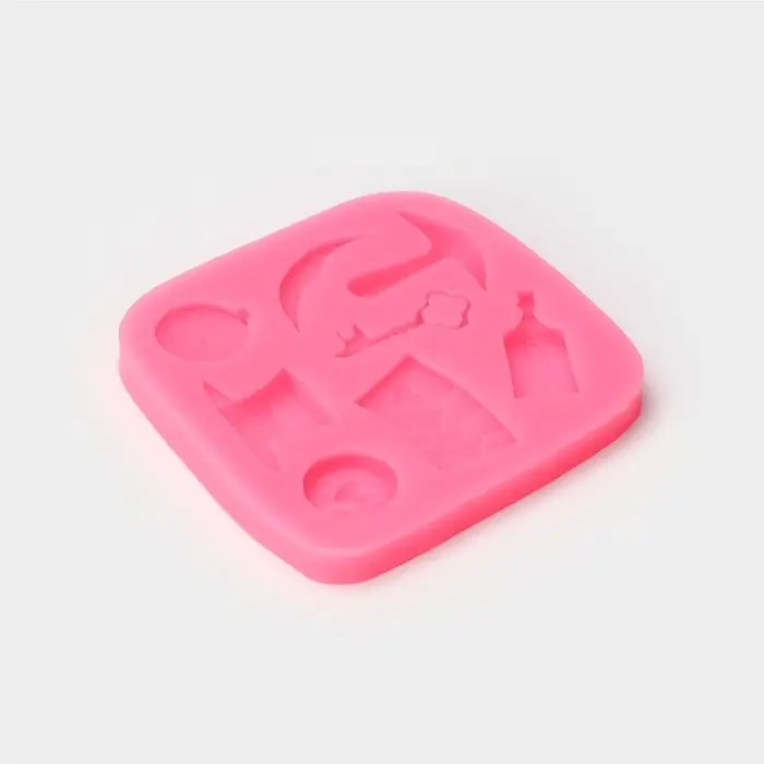 Молд для заливки «Фокус», силикон, 9×8,5×1 см, розовый Молд для заливки «Фокус», силикон, 9×8,5×1 см, розовый