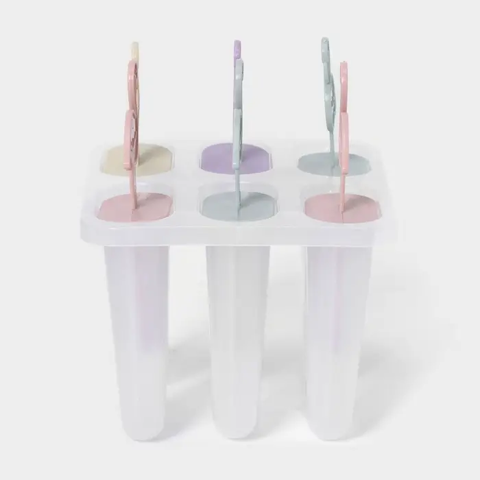 Форма для мороженого &laquo;Фламинго&raquo;, 12.5&times;11.5&times;14.5 см, 6 ячеек, пластик, прозрачная