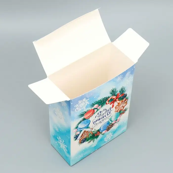 Коробка подарочная новогодняя складная «Пусть зима принесёт счастье», 16 х 23 х 7.5 см, Новый год Коробка подарочная новогодняя складная «Пусть зима принесёт счастье», 16 х 23 х 7.5 см, Новый год