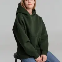Худи Kulonga Oversize, темно-зеленый хаки, размер M/L