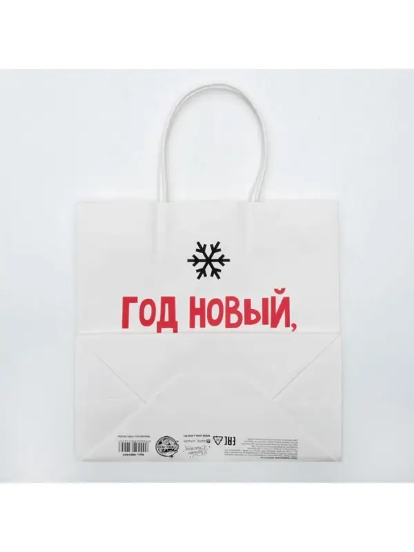 Пакет подарочный новогодний &laquo;Год Новый, а ты старый&raquo;, 22&times;22&times;11 см