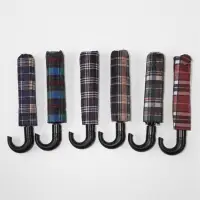 Зонт полуавтоматический &laquo;Крупная клетка&raquo;, 3 сложения, 8 спиц, R=48/55 см, d=96 см, МИКС