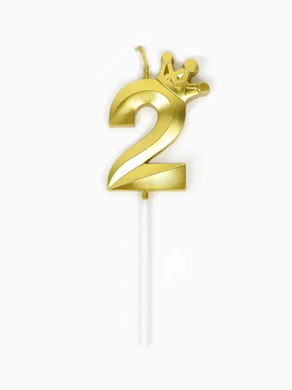 Свеча для торта "Корона" цифра 2
