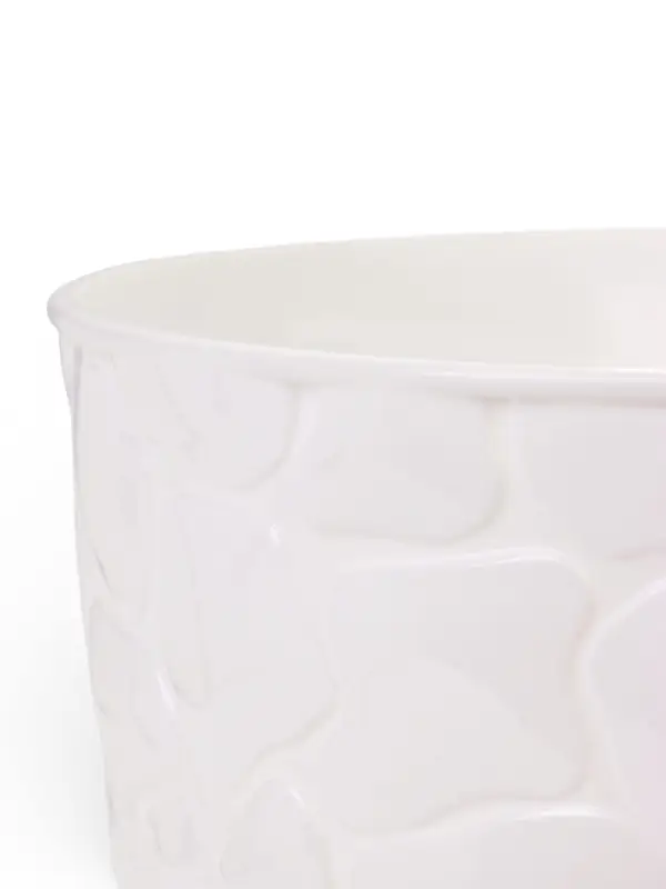 Горшок для цветов с поддоном &laquo;Камни&raquo;, 8 л, пластиковый, белый