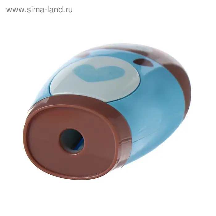 Точилка 1 отверстие с контейнером и ластиком "Зверушки", микс