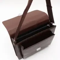 Портфель деловой, 38*6*27 см, отд на клапане, дл.ремень, коричневый