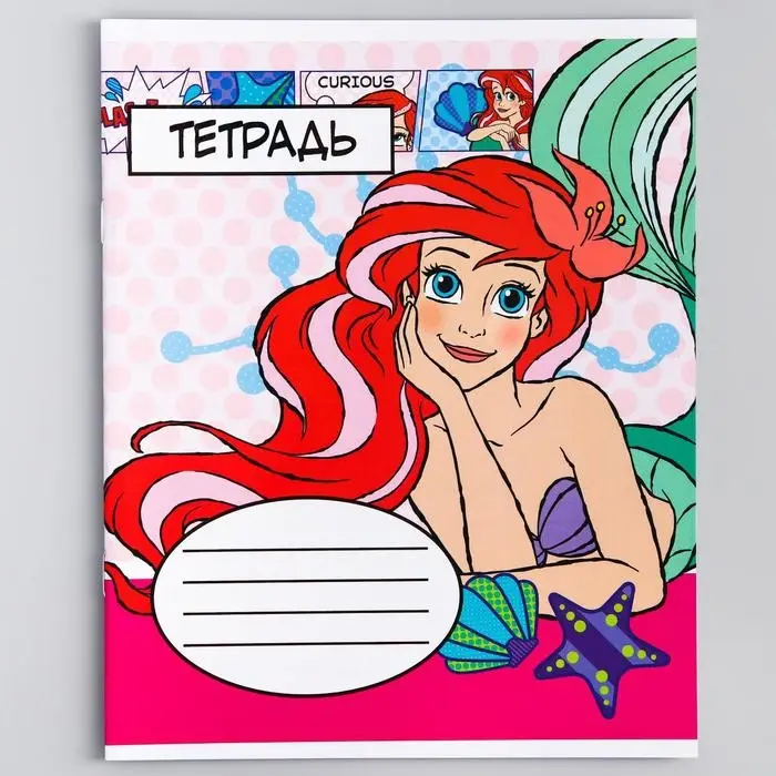 Тетрадь в клетку 12 листов, 5 видов МИКС, обложка мелованный картон, «Принцессы» Тетрадь в клетку 12 листов, 5 видов МИКС, обложка мелованный картон, «Принцессы»