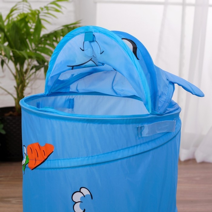 Корзина для хранения игрушек  Корзина для хранения игрушек "Зайка" с ручками, 37,5 х 37,5 х 55 см