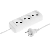 Удлинитель СТАРТ УХ6-103, 3 розетки, 3 м, 6 А, ШВВП, с заземлением, белый