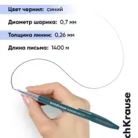 Ручка шариковая ErichKrause Slender Stick Reef, узел 0.7 мм, синяя