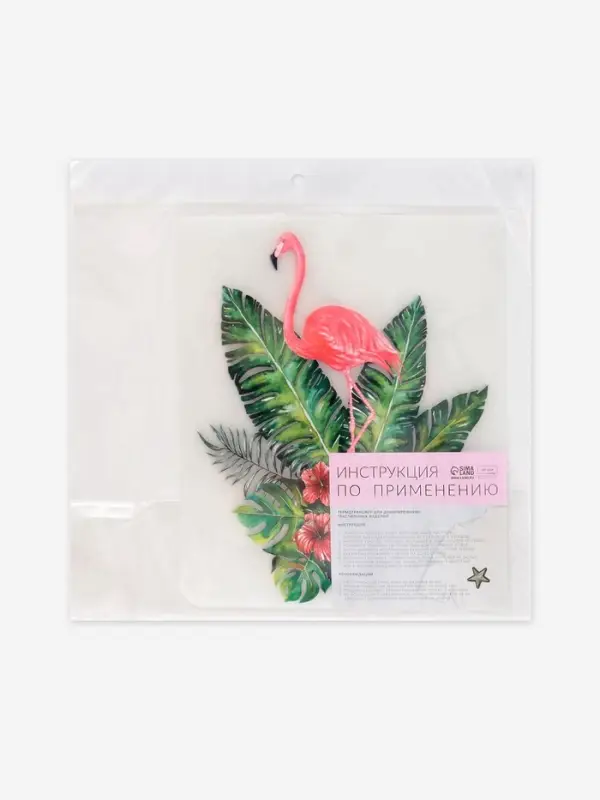 Термонаклейка &laquo;Фламинго в кустах&raquo;, 19.5&times;15 см