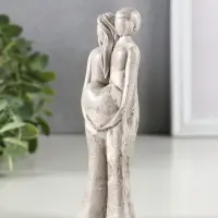 Фигура гипс "Пара сердце" 14х4,5 см, под камень