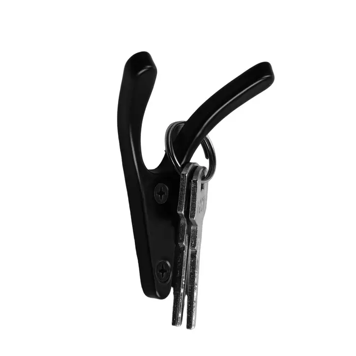 Крючок мебельный CAPPIO FOX, двухрожковый, цвет черный