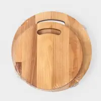 Набор разделочных досок, 2 шт., d=21 см, d=17.5 см, дерево берёза, пропитаны минеральным маслом