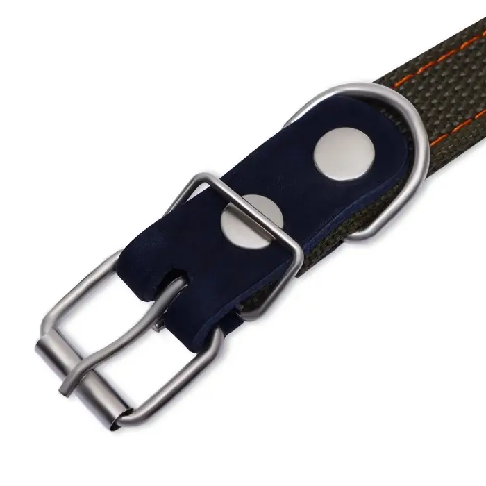 Ошейник брезентовый двухслойный, безразмерный, 55&times;2.5 см, ОШ 25-45 см