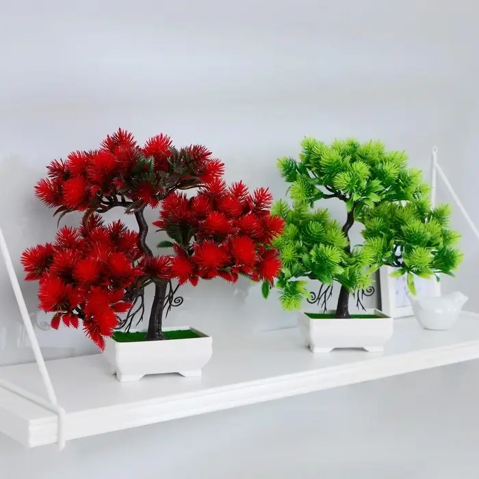 Бонсай искусственный в горшке &laquo;Мелкие пушистики&raquo;, 26&times;24 см, МИКС
