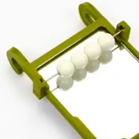 Игрушка для птиц &laquo;Лесенка&raquo;, 20&times;5.5 см, 4 ступени, зеркало, бусинки, зелёная