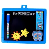 Доска для рисования магнитная двухсторонняя, под маркер и мел, губка, мел 3 шт., маркер, магниты 2 шт.