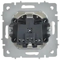 BRITE Розетка 1-местная с заземлением с защитными шторками и крышкой 16А IP44 РСбш10-3-44-БрАБ арктический белый IEK