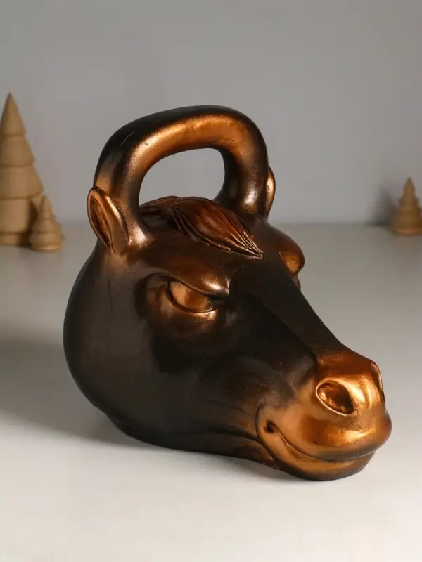 Копилка для денег &laquo;Гиря конь&raquo;, гипс, 21&times;25 см, под бронзу