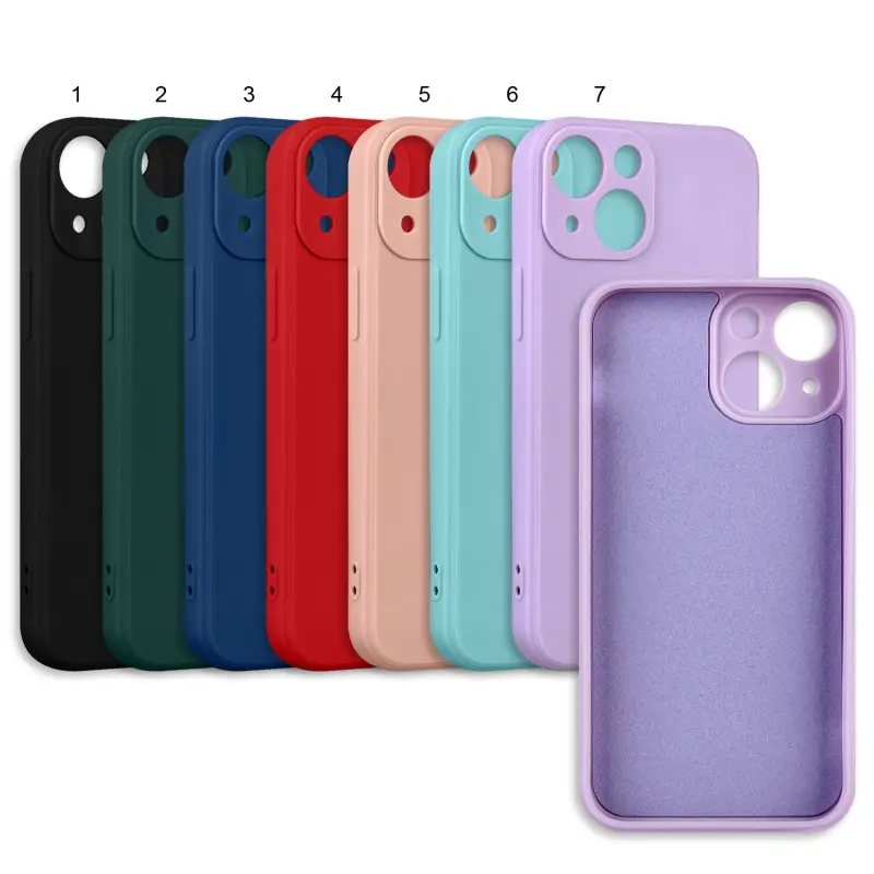 Чехол для iPhone 13 Mini цветной силикон