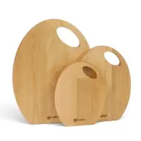 Набор разделочных досок на подставке Adelica, 3 шт.: 30&times;24, 22.5&times;18, 19&times;15 см, пропитаны минеральным маслом, дерево берёза