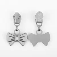 Бегунок для молнии &laquo;Спираль&raquo;, №3, &laquo;Бант&raquo;, 10 шт., цвет никель