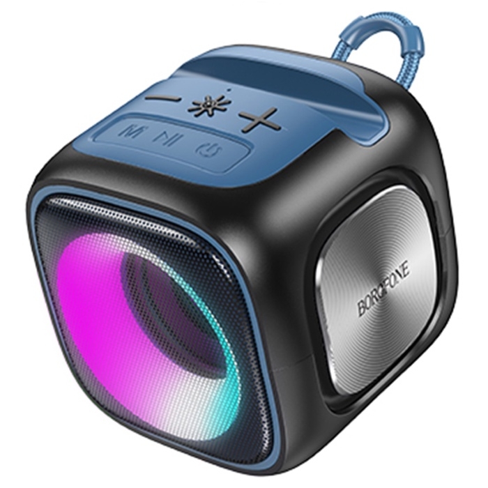 Портативная колонка Borofone BR29, 1200 мАч, 7 Вт, BT 5.3, FM, TF-карты, USB, AUX, чёрная Портативная колонка Borofone BR29, 1200 мАч, 7 Вт, BT 5.3, FM, TF-карты, USB, AUX, чёрная