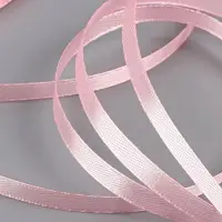 Лента атласная, 6 мм, 23&plusmn;1 м, розовая №04
