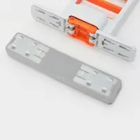 Мини швабра с насадкой ПВА с отжимом, насадка 14х3, серо-оранжевая