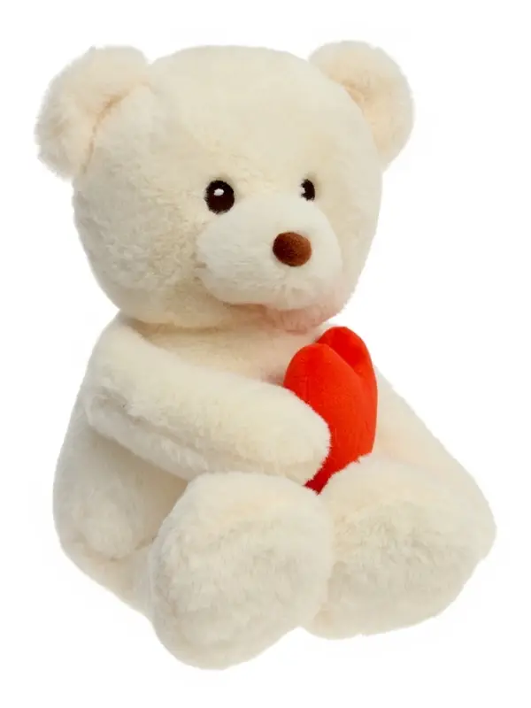 Мягкая игрушка "Медведь Люк", цвет молочный, с сердцем, 35см МЛюк/25/53