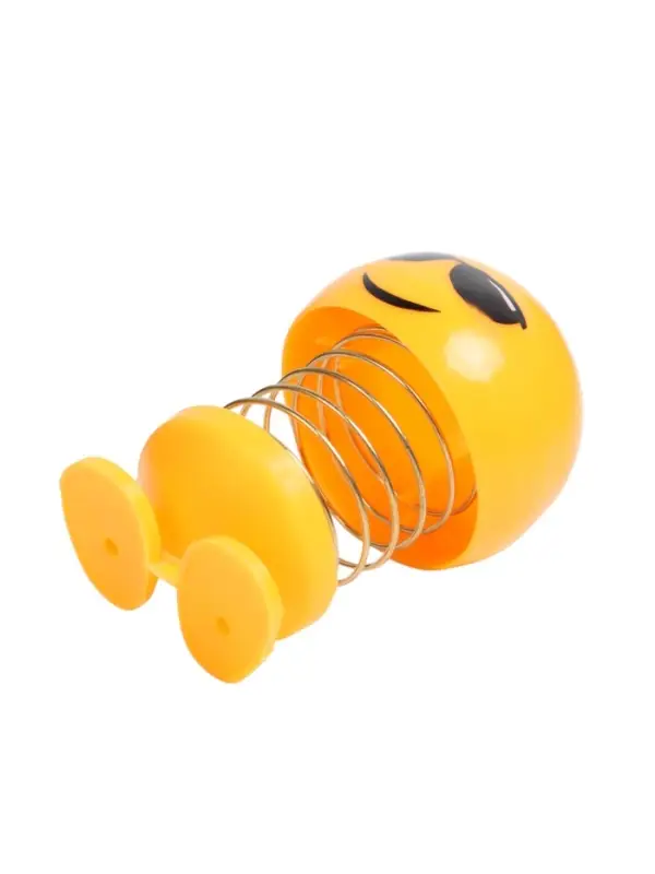 Игрушка на панель автомобиля &laquo;Смайл на пружинке в очках&raquo; желтый