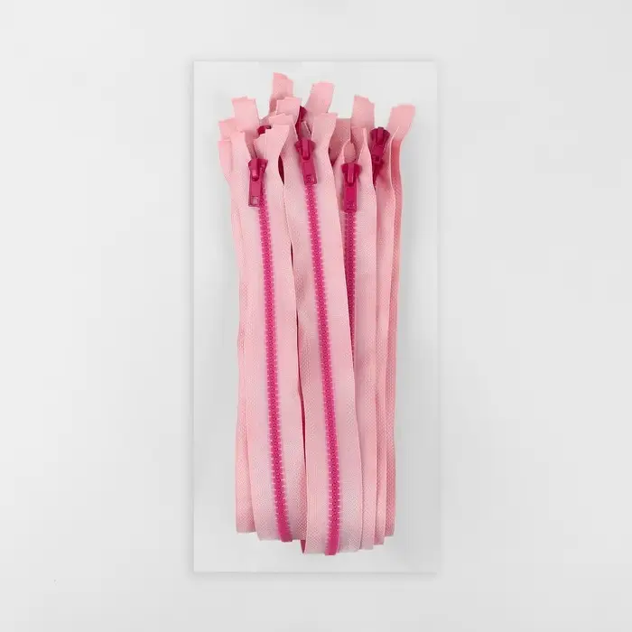 Молния «Трактор», №5, разъёмная, замок автомат, 50 см, розовая Молния «Трактор», №5, разъёмная, замок автомат, 50 см, розовая