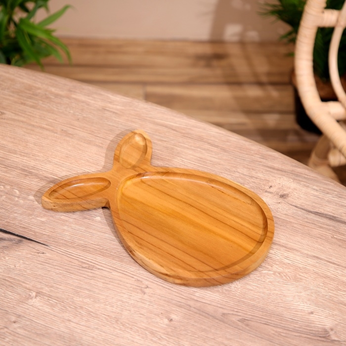 Блюдо Блюдо "Ушки" тиковое дерево 19х2х28 см