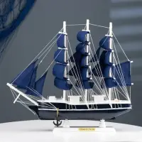 Сувенирная модель корабля &laquo;Диана&raquo;, трёхмачтовый с синими парусами, 40&times;9&times;36 см