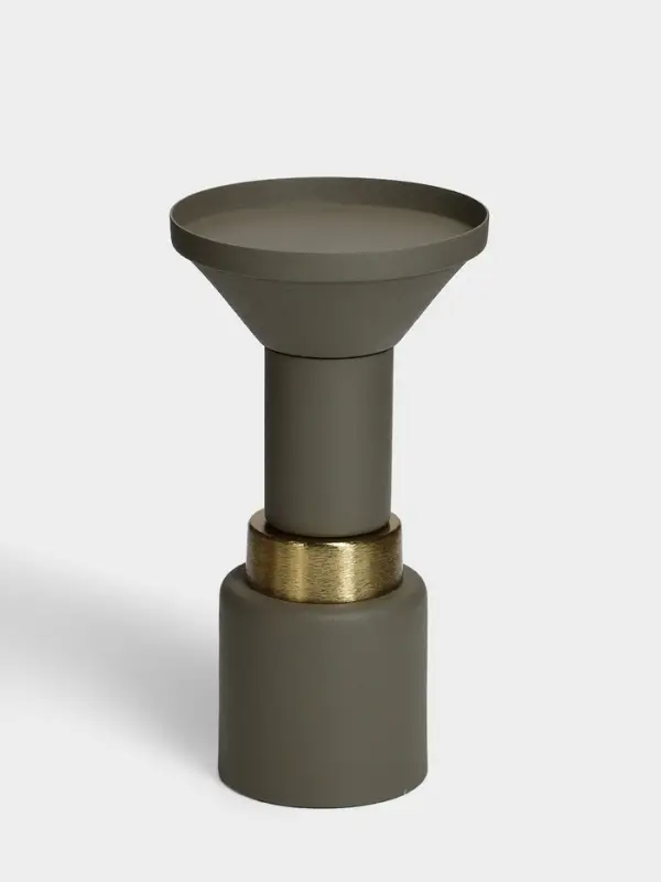 Подсвечник на 1 свечу текстурный &laquo;Графитовый&raquo;, 10.5&times;10.5&times;19.5 см