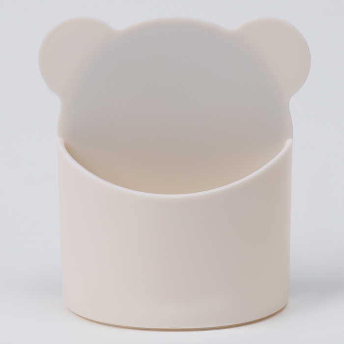 Магнитная универсальная подставка для маркеров и губок  Магнитная универсальная подставка для маркеров и губок "Мишка" белый цвет 4х9х10см