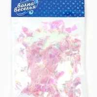 Конфетти &laquo;Сердце&raquo; перламутровый, хамелеон, 1.5 см, 50 г