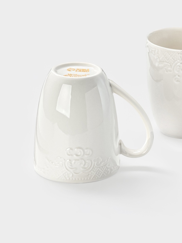 Набор кружек WY Venecia, 400 мл, набор 2 шт., фарфор, белые Набор кружек WY Venecia, 400 мл, набор 2 шт., фарфор, белые