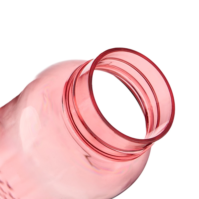 Бутылка для воды спортивная, 650 мл,  Бутылка для воды спортивная, 650 мл, "Флорес", 4.7 х 22 х 7 см, розовая