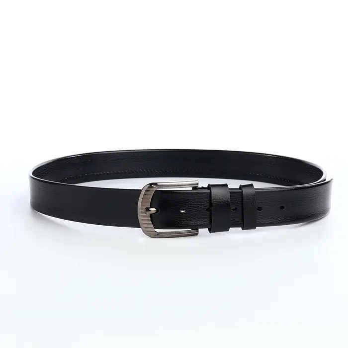 Ремень мужской, ширина 3.8 см, винт, пряжка металл, чёрный