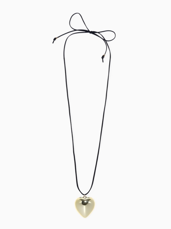 Портупея-чокер-кулон «Сердечко» гладкое, трансформер, цвет золото, 150 см Портупея-чокер-кулон «Сердечко» гладкое, трансформер, цвет золото, 150 см