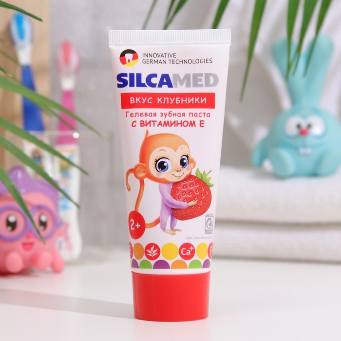 Зубная паста Silcamed, детская, Клубника, 65 г Зубная паста Silcamed, детская, Клубника, 65 г