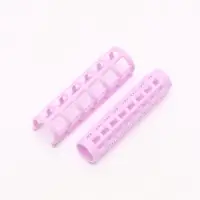 Бигуди с фиксатором, d=1 см, 5.5 см, 6 шт., фиолетовые