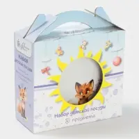 Набор детской посуды Дулевский фарфор &laquo;Лисичка&raquo;, 3 предмета: тарелка 175 мл, миска 360 мл, кружка 210 мл, белый