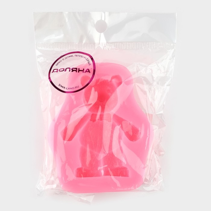 Молд Доляна «Мишка», силикон, 8×6,5 см, цвет розовый Молд Доляна «Мишка», силикон, 8×6,5 см, цвет розовый