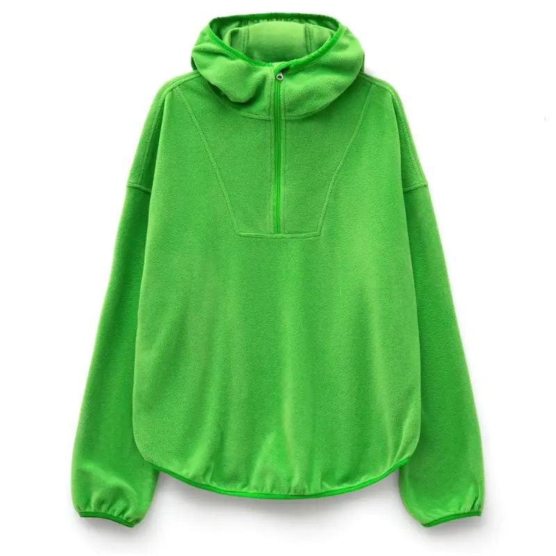 Анорак флисовый унисекс Fliska, зеленое яблоко, размер XS/S Анорак флисовый унисекс Fliska, зеленое яблоко, размер XS/S