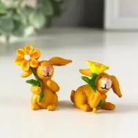Сувенир полистоун "Заяц с яркой ромашкой" МИКС 2,5х3,8х4,4 см Сувенир полистоун "Заяц с яркой ромашкой" МИКС 2,5х3,8х4,4 см